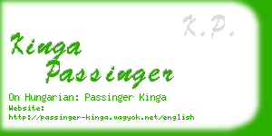 kinga passinger business card